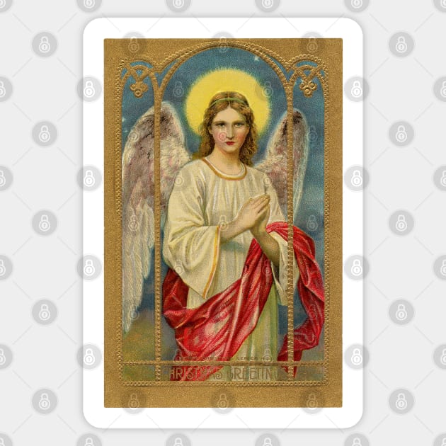 Vintage Christmas Greetings Angel Sticker by RetroSalt